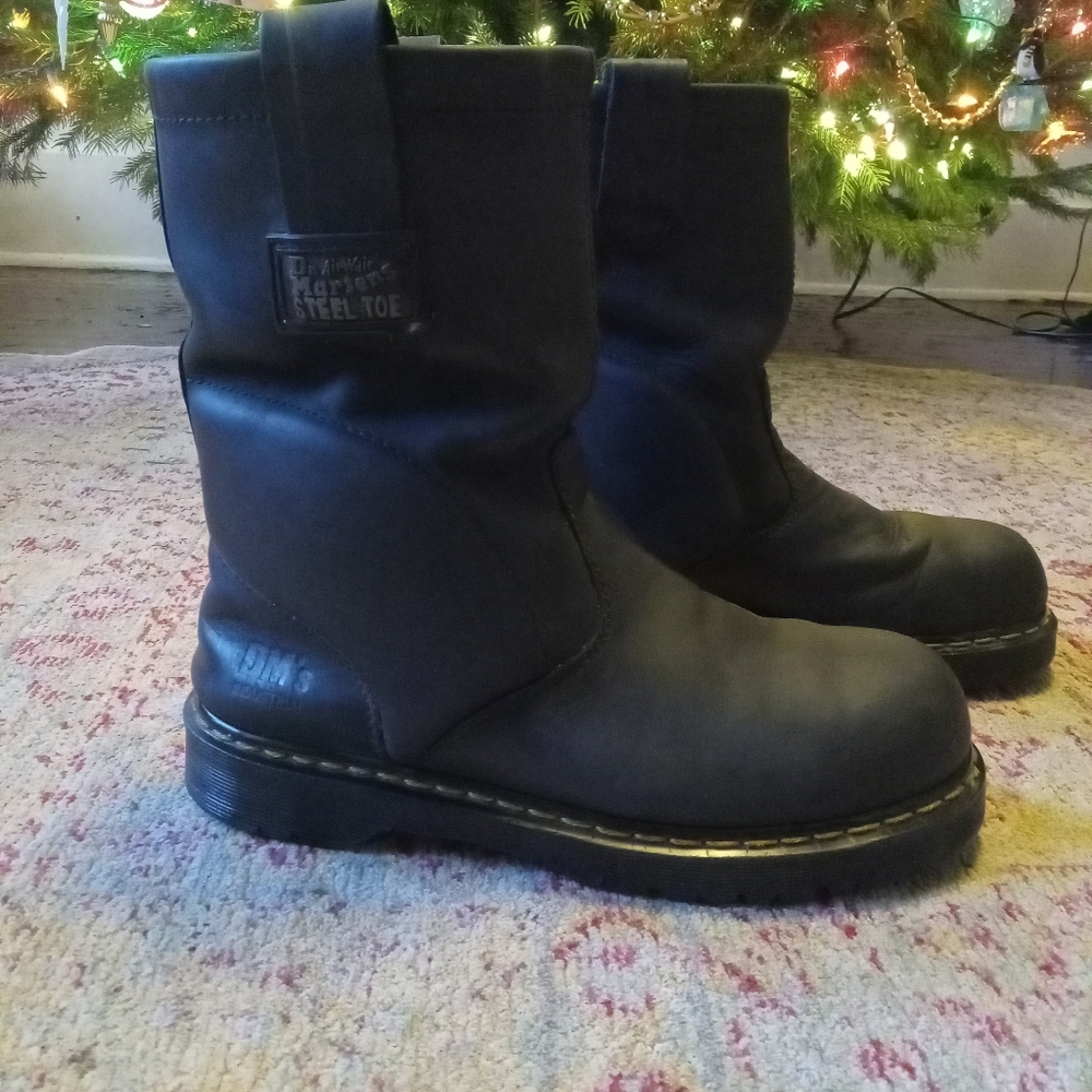Dr martens pull on steel toe boots men's size 9